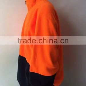 Two-color Fleece High Visibility Polar Jacket With Reflective Tapes thumbnail-3