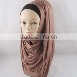 Muslim Lengthened Curling Scarf Korea Sweater Scarf Arabic Pure Color Scarf thumbnail-2