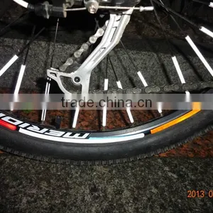 Colorful Stripe Plastic Reflective Bicycle Wheel Sticker thumbnail-4
