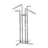 Portable Commercial Grade Adjustable Garment Display 4 Four Way Clothes Racks for Retail thumbnail-1