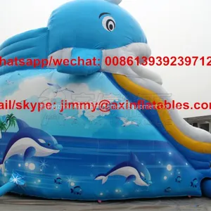 Hot Sale 0.55MM PVC Material Outdoor Inflatable Jumping Slide,Land Inflatable Water Pool Park For Kids thumbnail-3