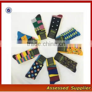 YXS69 Custom Unisex Happy Combed Cotton Dress Socks Business and Dress Socks thumbnail-3