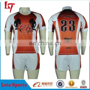 OEM Service 100% Polyester Sublimation Digital Print Rugby Jersey Rugby Uniform thumbnail-2