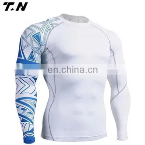 Custom Printed Lycra Compression Mma Bjj Rash Guard Rashguard thumbnail-3