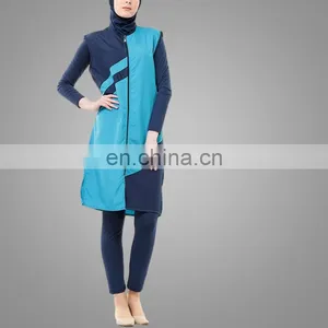 Breathable Turkish Women Sportswear Stitching Color Muslim Lady Clothing thumbnail-2