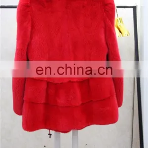 Best Quality Import Mink Fur Coat Jacket Red Mink Fur Coat Jacket Overcoat thumbnail-5