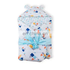 Adjustable Baby Organic Wrap Set Newborns Muslin Swaddle Blanket thumbnail-4