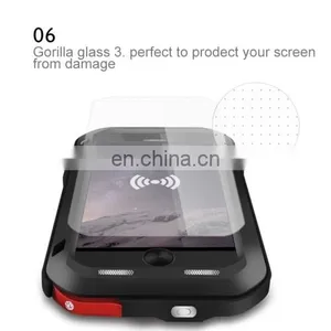 Metal Protective Case With QI Standard Wireless Charger Receiver and Gorilla Toughened Glass Film for IPhone 6 thumbnail-5