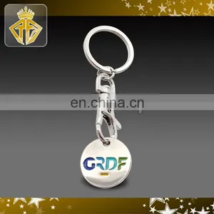 Shiny Silver GRDF Trolley Coin Keychain thumbnail-1