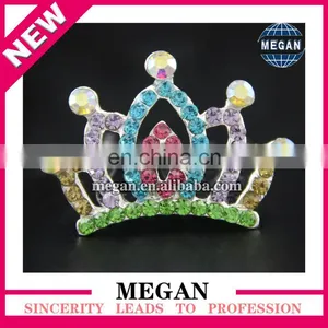 High Quality Latest Girls Hair Clips Kids Tiara Crown Combs Wholesale thumbnail-1