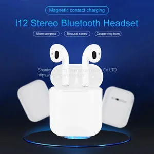 Wireless Bluetooth Headsets Mini Stereo Bluetooth Microphone Computer Wireless Mini Headphone Earbuds Earphone Bluetooth Headset I12 thumbnail-3