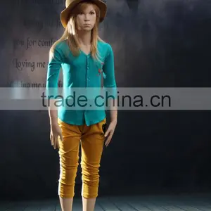 Wholesale Cheap Full Body Fiberglass Children Mannequin Teenager Girls Model Realist Dummy Manikin SK02 thumbnail-1