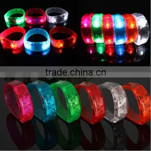 Sound Activated Flashing Bracelet LED Bright Wristband Colorful Blue Green Red thumbnail-2