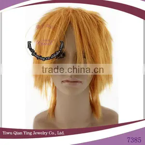 Good Quality Synthetic Coaplay Brown Short Male Wig thumbnail-1