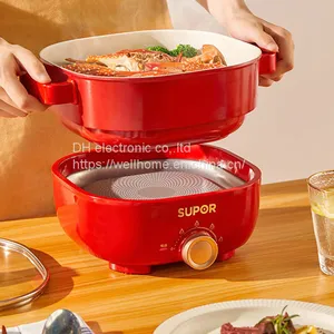 Electric Cooker Small Household Multifunctional Electric Cooker Split Small Electric Hot Pot Dormitory Students Cooking Wechat:13510231336 thumbnail-1
