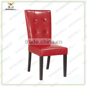 WorkWell GOOD pu High Quality Dining Chair With Rubber Wood Legs Kw-D4122 thumbnail-1