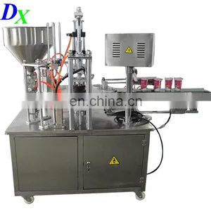 Customized Automatic Plastic Paper Cup Rotary Liquid/paste Cup Filling and Sealing Machine thumbnail-3