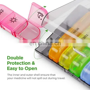 21 Grids Pill Box 7 Days Medicine Box Weekly Pill Case Medicine Tablet Dispenser Organizer Splitters Storage Organizer Container thumbnail-5