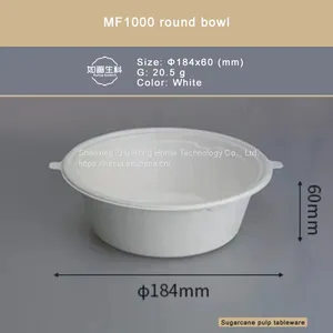 MF1100 Round Bowl/Sugarcane Pulp is Degradable thumbnail-1