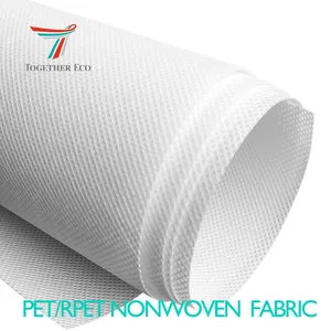 100% Recycled 70gsm Rpet Non-woven Drawstring Shopping Bags Prices Non Woven Fabric Cloth Material thumbnail-2