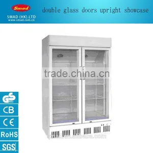 Refrigeration Equipment Double Glass Door Supermarket Showcase Refrigerator/showcase Cooler/display Case thumbnail-3