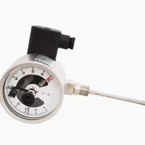 Bimetal Thermometer With Radially Fixed Thread Electrical Contact,electric Contact 316L Stainless Steel 1.6 Precision Electric Contact Thermometer thumbnail-1