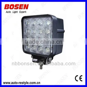 48W Flush Offroad LED Work Light Truck Light for for Tractor, Forklift, Off-road, ATV, Excavator, Heavy Duty Equipment Etc. thumbnail-1