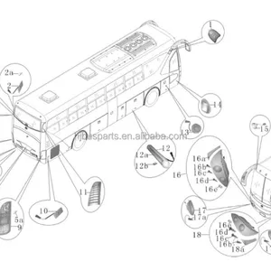 4135-00029 Auto China Bus ZK6858H ZK6808H9 Bus Light 24v Front Decoration Light thumbnail-6