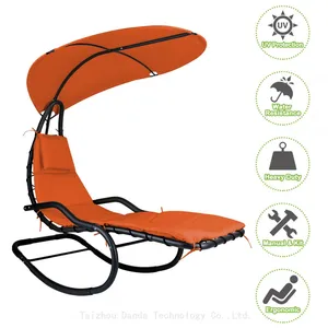 Indoor/Outdoor Orange Color Sun Lounger Hammock Rocking Chair Leisure Swing Hanging Chair thumbnail-2
