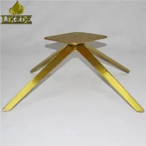 New Swivel Stainless Steel Sofa Base Legs Brushed Titanium Gold Chair Base With Electro-Plating for Apartments thumbnail-2