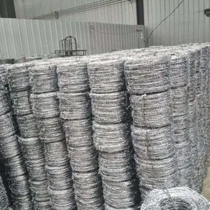 Farm Protection Barbed Wire Fence Hot Dipped Galvanized Steel Wire for Prisons thumbnail-4