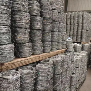 Wholesale 1320ft Galvanized Barbed Wire 15 Gauge Razor Barbed Wire 800m thumbnail-6