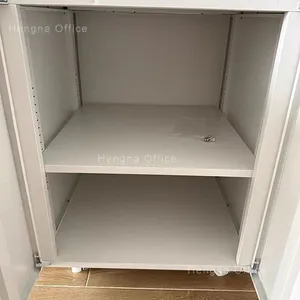 Stainless Steel Printer Stand With Lock | Adjustable Shelf Rolling Base for Canon Printers | Business Office Equipment thumbnail-3