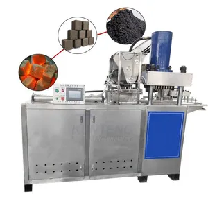 Professional Cube Shisha Charcoal Making Machine Line Coconut Shell Hookah Charcoal Briquette Press Machine EPC thumbnail-1