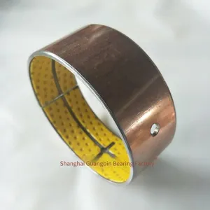 Sf-2 Carbon Steel Copper-plated Rolled Bushing, Pom Metal-plastic Composite Bushing, Rolled Open Self-lubricating Iron-copper Bushing thumbnail-2