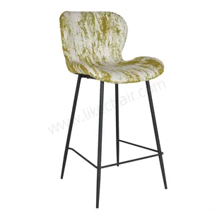 Modern Mini Bar Counter Furniture Metal Legs Classic Wholesale Restaurant Hotel Barber Chairs for Apartment Entry for Wholesome thumbnail-4