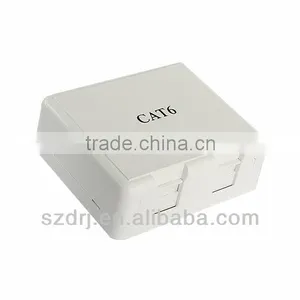 Cat5e Double Ports Surface Mount Plastic Electrical Boxes thumbnail-1