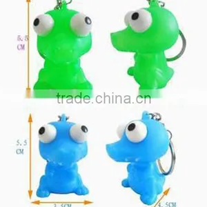 Fashion Design Plastic Cute Popeyes Frog Animal Shaped Soft PVC Keychain thumbnail-2