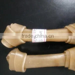 Natural Rawhide Knotted Dog Bone Dog Chew thumbnail-2