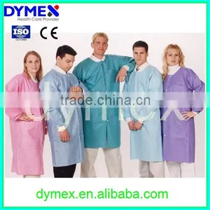 Nonwoven Fabric High Quality 3 Ply Disposable Lab Coats thumbnail-1