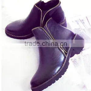 Black Wood Sole Patent Leather Military Boots Ladies Cool Wholesale Boots thumbnail-2