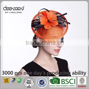 China Wholesale Wedding Accessories For Lady Sinamay Fascinator thumbnail-1