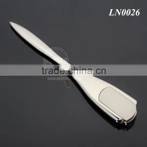 Zinc Alloy High Polished Promotional Blank Silver Color Metal Manual Letter Opener thumbnail-6