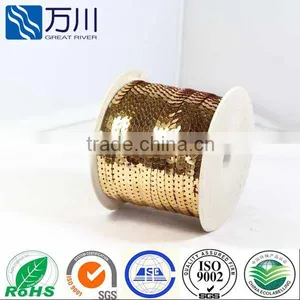 High Quality Golden Sequin Paillette Strimming Wholesale Spangle Sequin String thumbnail-1