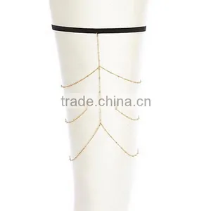 Gold Tone Chain Leg Harness thumbnail-1