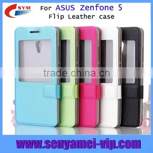 Mobile Leather Cover for ASUS Zenfone 5 With Front Cover thumbnail-1