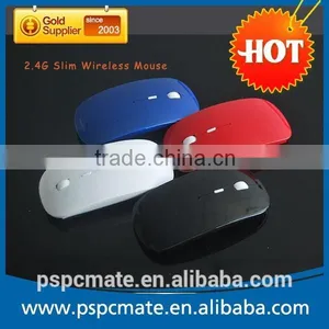 Glossy Surface Flat Coreless Mice With Mini Receiver 2.4G Wireless Mouse for Macbook thumbnail-1
