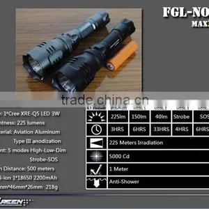Military Rechargeable Aluminum Led q5 Flashlight Hunt thumbnail-3