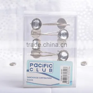 Factory Direct Sale High Quality Metal Shower Curtain Hooks / Polished Chrome Metal Bathroom Shower Curtain Hooks/curtain Hooks thumbnail-5
