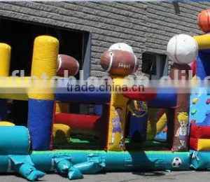 40ft Long Backyard Cheap Commercial Inflatable Sports Obstacles Courses for Kids thumbnail-6